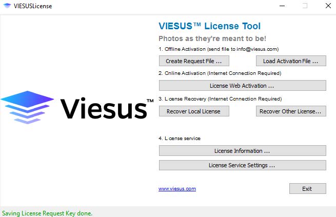 License request file created confirmation